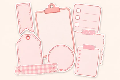 Blush Lists collection, with all its Study Icons gathered together
